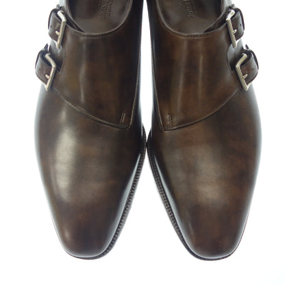 Very good condition◆John Lobb leather shoes double monk chapel museum calf brown UK8E 8000 last CHAPEL JOHN LOBB 