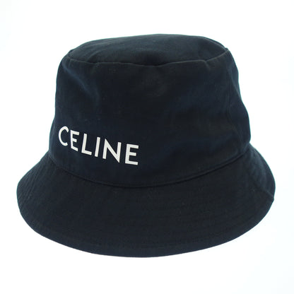 中古◆セリーヌ バケットハット 帽子 ロゴ 2AU5B968P ブラック サイズL CELINE【AFI21】