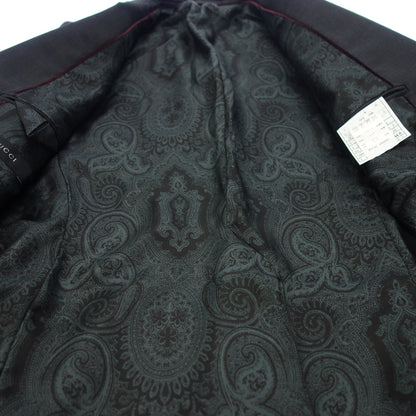 Good Condition ◆ Gucci 2B Jacket Lining Paisley Wool x Mohair 398949 Navy Size 44 Men's GUCCI [AFA8] 