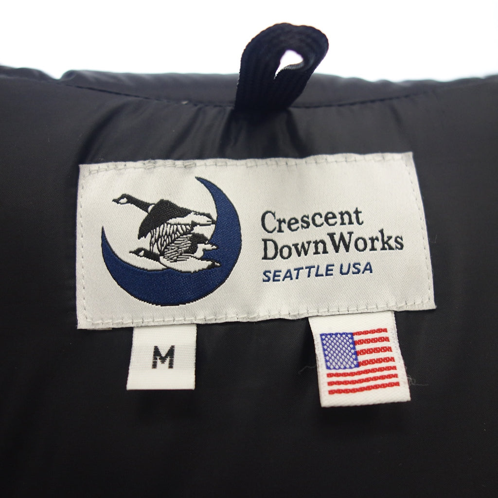 Good Condition◆Crescent Down Works Down Vest Made in USA Men's Size M Black Crescent Down Works [AFA16] 