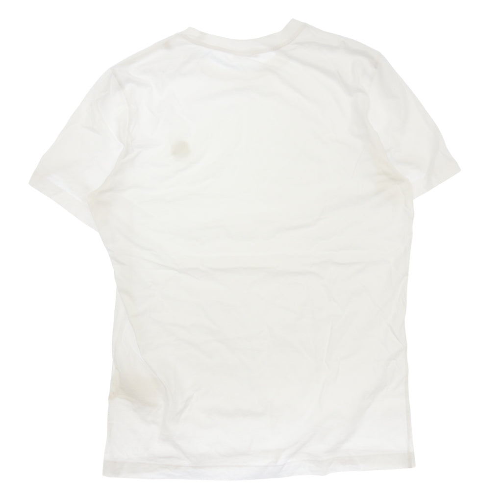 Good Condition◆Moncler Logo Patch T-shirt Men's Size M White C-SCOM-22-63901 MONCLER [AFB29] 