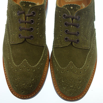 Very good condition ◆ Tricker's Leather Shoes Suede Burton M5633 Men's 7.5 Green Tricker's [AFD1] 