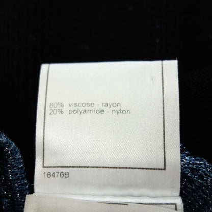 CHANEL 针织连衣裙荷叶边标记 02A 女式黑色/蓝色 36 CHANEL [AFB10] [二手] 