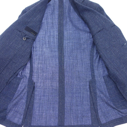 Very good condition ◆Lardini Tailored Jacket 2B Single Wool Cotton Linen Men's Blue Size 44 LARDINI [AFB4] 