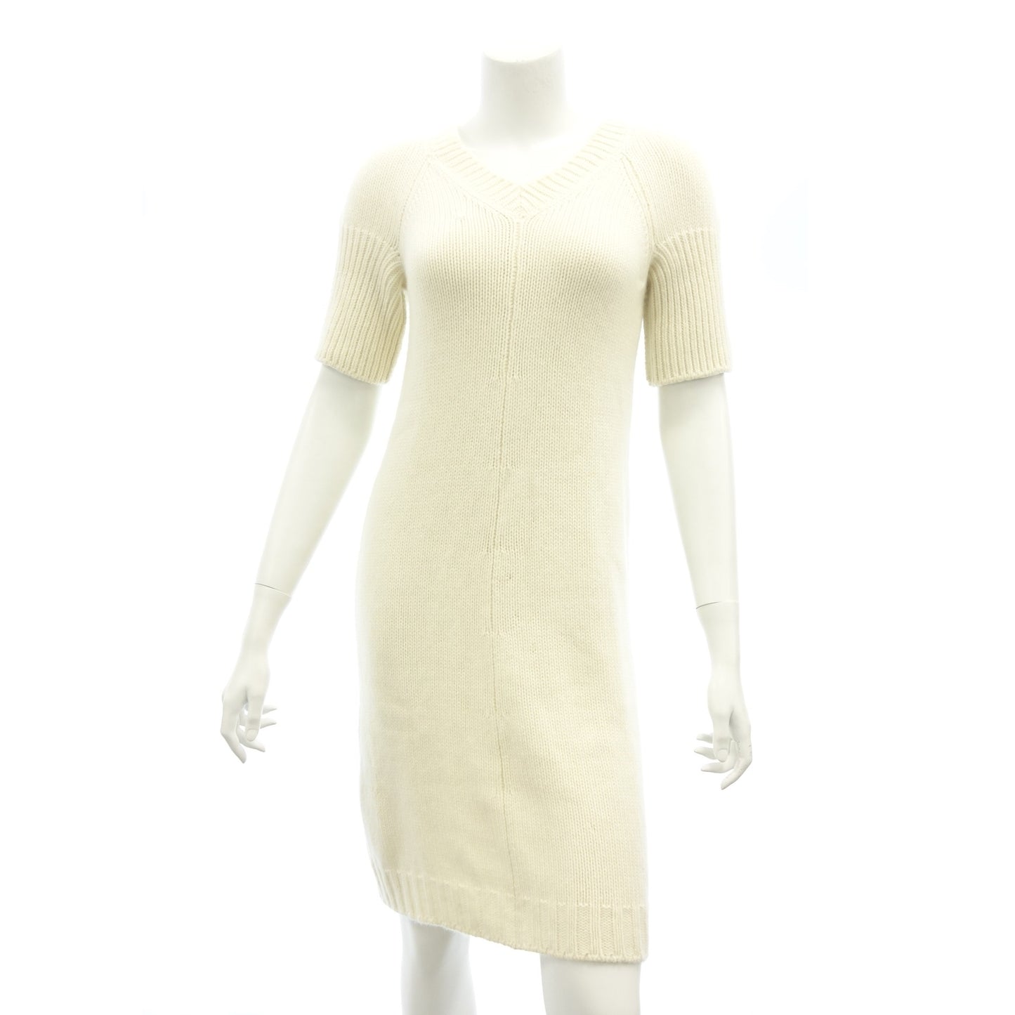 Used ◆Hermes Knit Dress Cashmere 100 Women's White Size 34 HERMES [AFB36] 