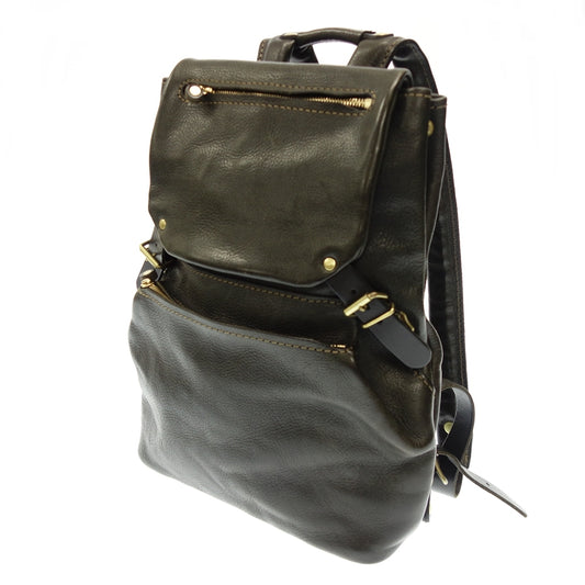 Used ◆Hertz Star Backpack Leather Backpack Black HERZ [AFE6] 