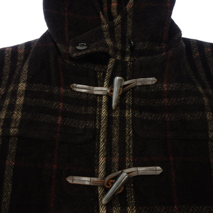 Burberry Duffle Coat Nova Check Hooded Men's Brown Black LL BURBERRY [AFA18] [Used] 