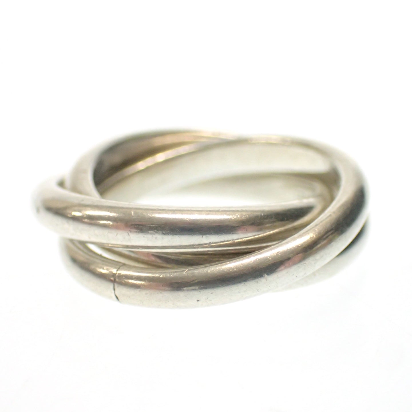 Used Tiffany Ring Trinity Ring SV925 Silver Size 7 No. 10 Tiffany &amp; Co. [LA] 