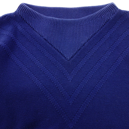 Used ◆Hermes knit sweater V jacquard size 34 ladies blue HERMES [AFB37] 