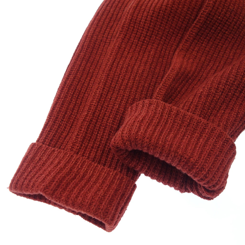 Used Christian Dior Knit Cardigan Duffle Silk Blend Wool Women's M Red Christian Dior [AFA24] 