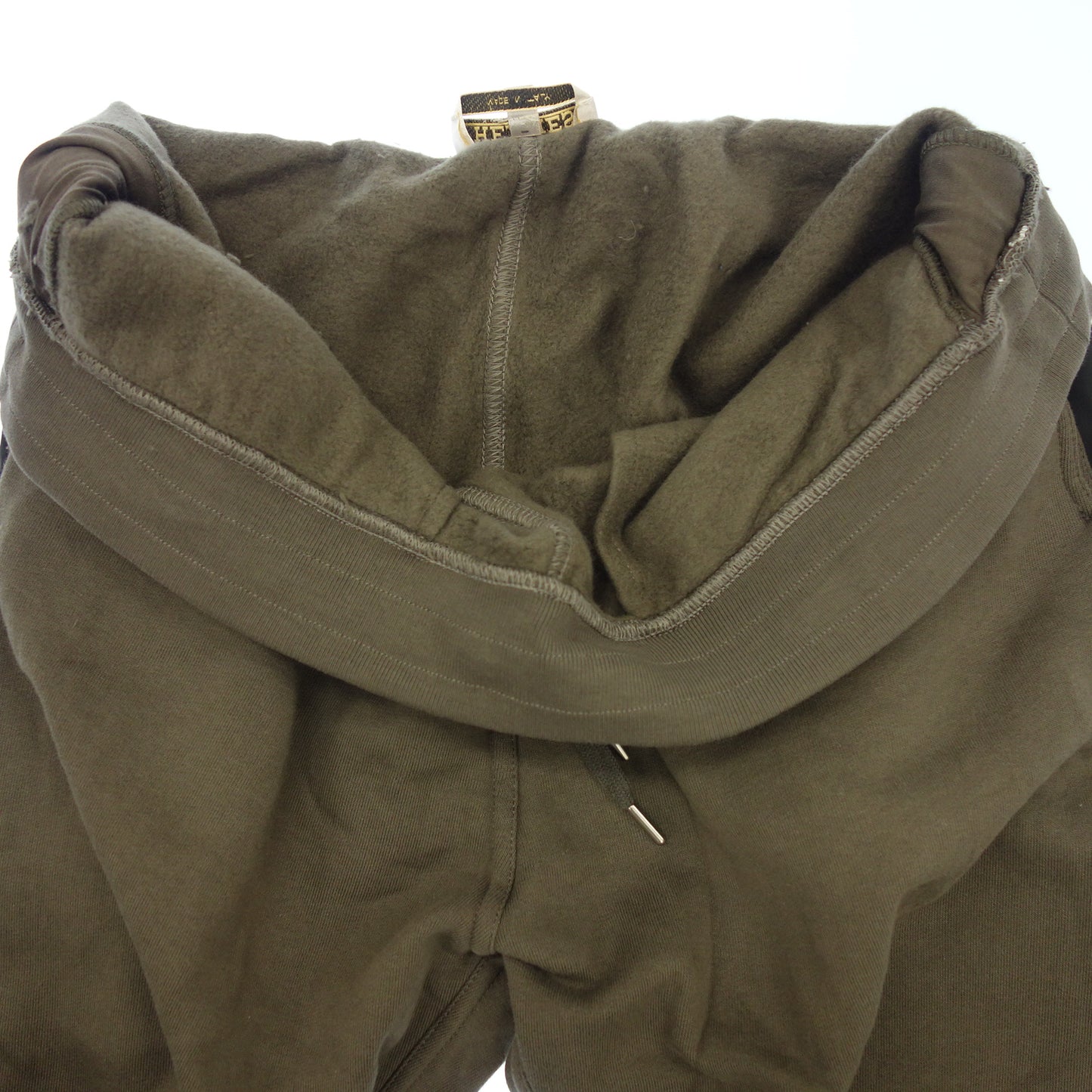 Good condition◆Hermes sweatpants brushed lining cotton men's khaki size L HERMES [AFB40] 