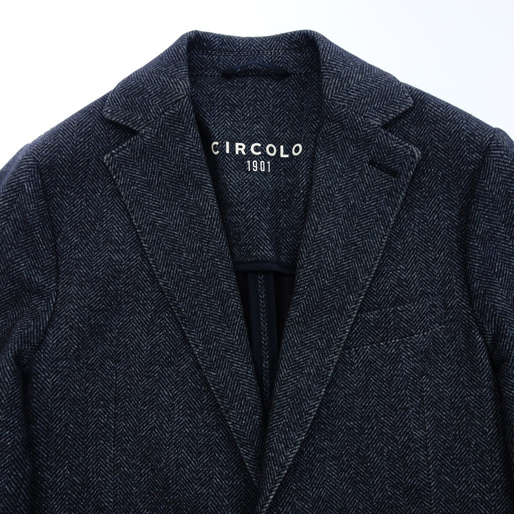 Good condition◆CIRCOLO Tailored Jacket Men's Navy Size 44 CIRCOLO 1901 [AFB45] 