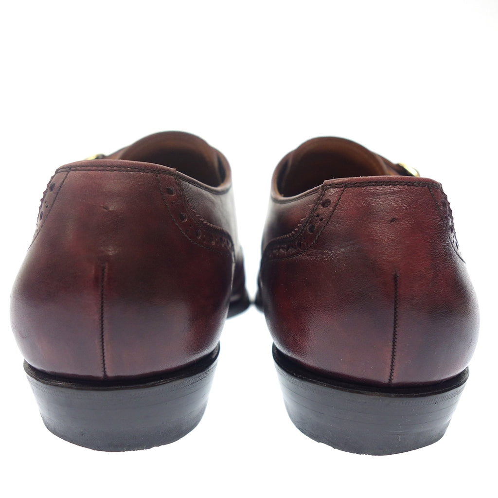 Good condition ◆ Scotch grain leather shoes Double Monk Modena 977 Museum Calf Men's 25.5 Bordeaux scotch grain [AFC1] 