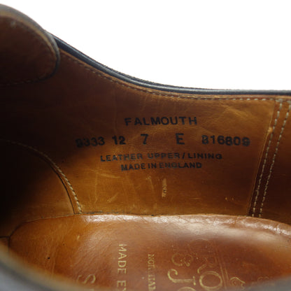 状况良好 ◆ Crockett &amp; Jones 皮鞋 U Tip FALMOUTH 男式黑色 7 码 Crockett &amp; Jones [AFD8] 