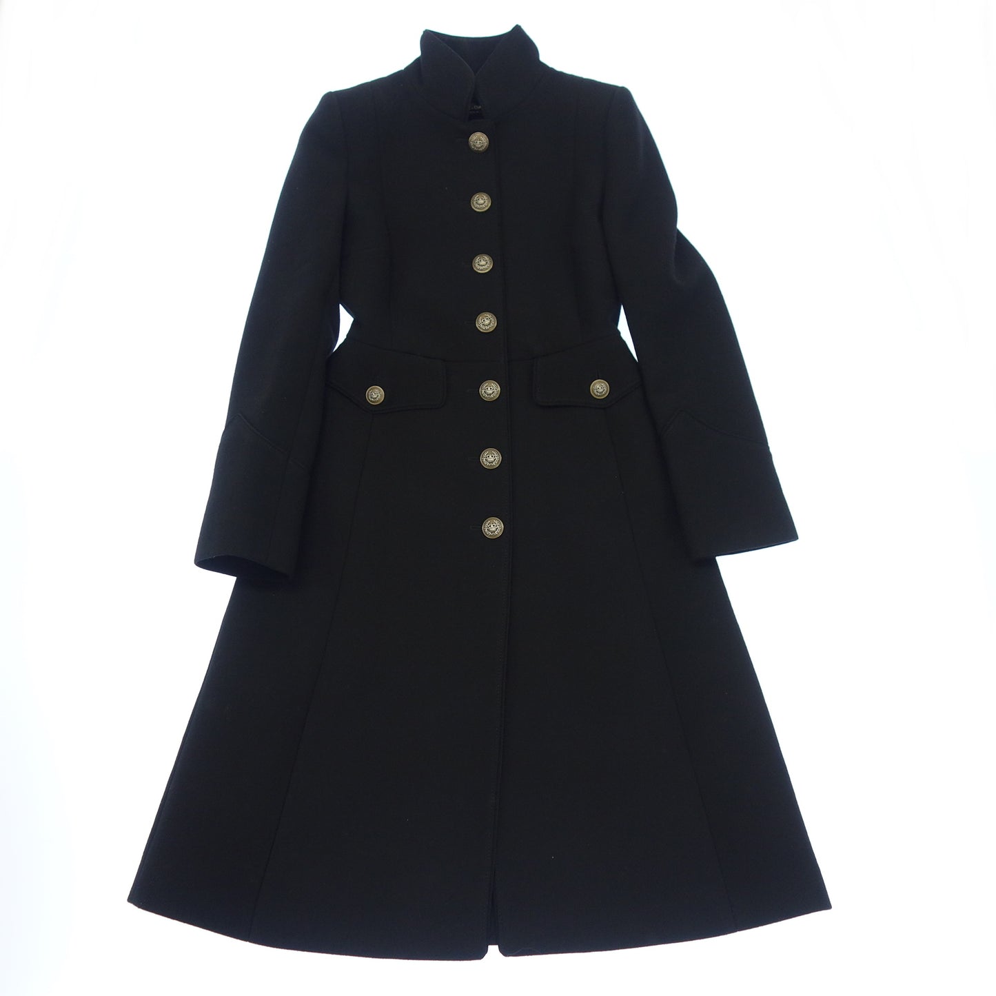 Good condition◆Dolce &amp; Gabbana long coat F0Z21T wool nylon ladies black size 36 DOLCE&amp;GABBANA [AFB34] 