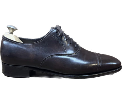 二手 ◆John Lobb Straight Tip Philip 2 Museum 小牛皮 棕色 UK7.5D JOHN LOBB PHILLIPⅡ 