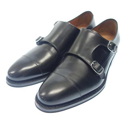 Very Good Condition◆Jalan Sriwijaya Leather Shoes 98374 Double Monk Strap Men's 6.5 Black Jalan Sriwijaya [AFD3] 