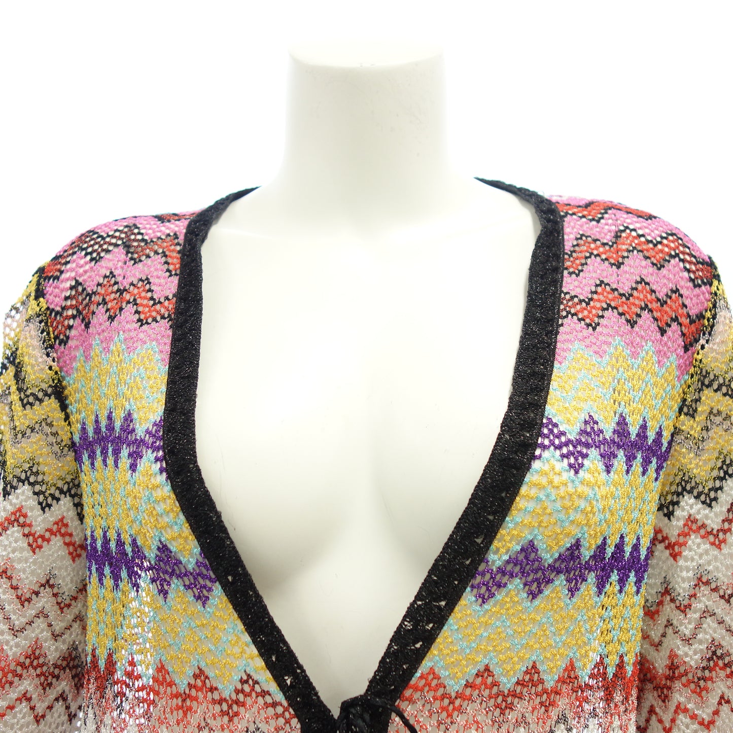 Good condition ◆ Missoni long cardigan polyester x rayon ladies multicolor size 40 MISSONI [AFB16] 