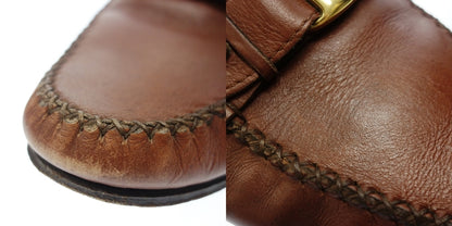 Used ◆Salvatore Ferragamo leather shoes loafers belt brown men's size 8.5 Salvatore Ferragamo [AFC48] 