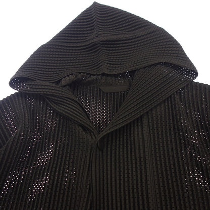 Like new ◆ HOMME PLISSE ISSEY MIYAKE Gown Coat Mesh Pleated Men's Black Size 1 HP91JA149 HOMME PLISSE ISSEY MIYAKE [AFB50] 