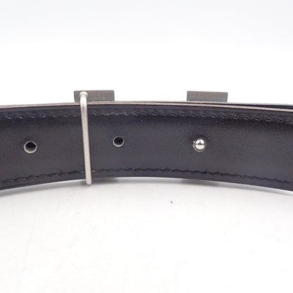 Good condition ◆Hermes leather belt H belt Mini Constance Silver hardware □E carved [AFI18] 