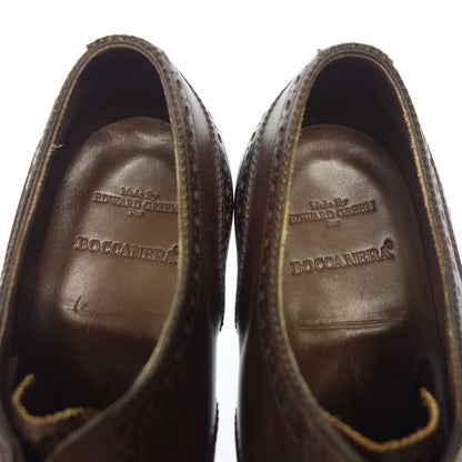 Good Condition ◆ Edward Green Leather Shoes Semi Brogue Cadogan Dark Brown Size 7F 202 Last EDWARD GREEN [LA] 