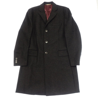 Good condition◆Dolce &amp; Gabbana Chester coat wool &amp; polyamide men's black x red size 48 [AFA3] 