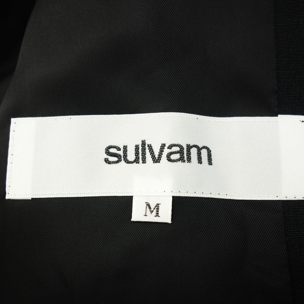 Like new ◆ SULVAM Tailored Jacket 100% Linen Men's Size M Black SL-J07-200 SULVAM [AFB37] 