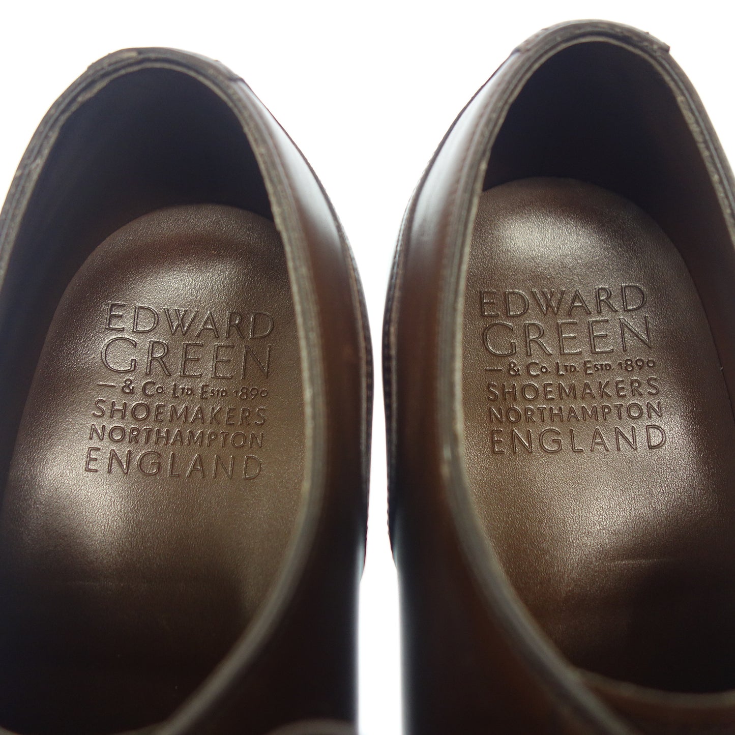 Good Condition◆Edward Green Leather Shoes Dover U Tip Brown UK9D EDWARDGREEN 