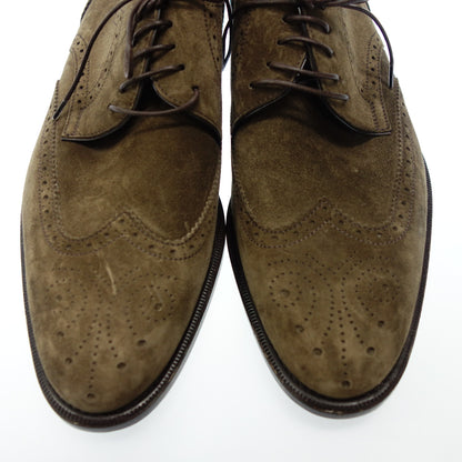 Salvatore Ferragamo Leather Shoes Wingtip Suede Men's Brown 8 Salvatore Ferragamo [AFC46] [Used] 