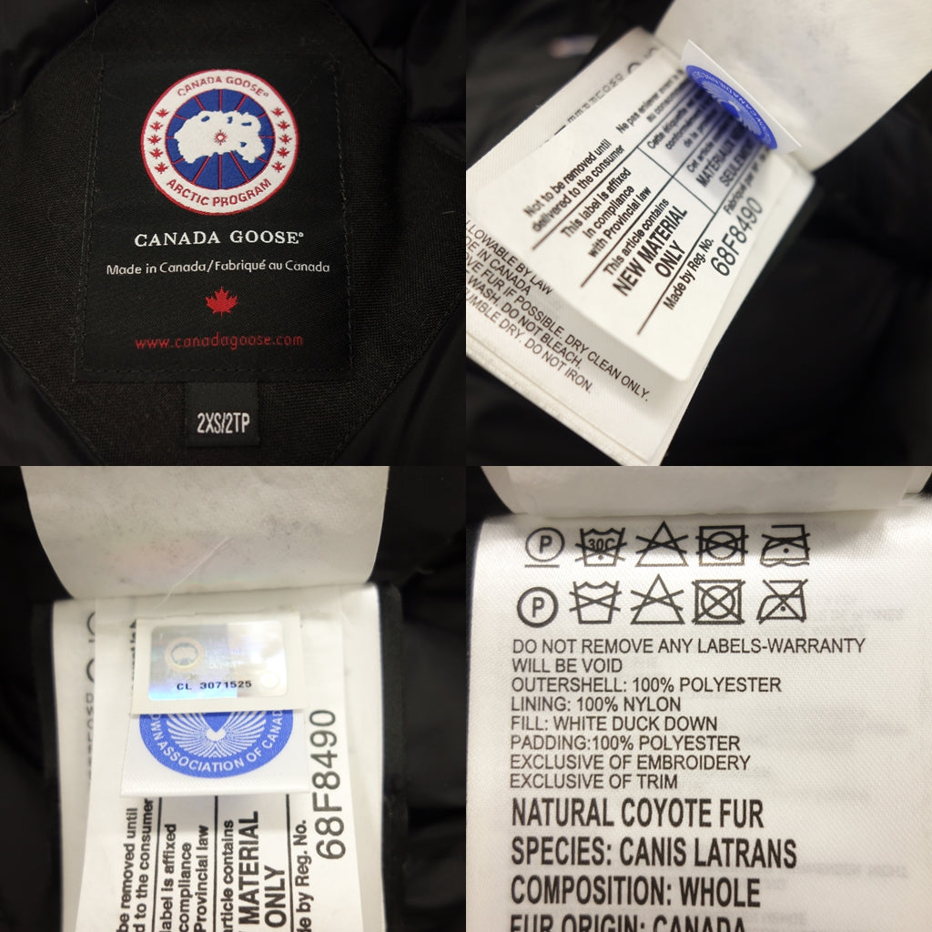 中古◆カナダグース ダウンジャケット 3481JMB エディフィス別注 メンズ ブラック サイズ2XS CANADA GOOSE CRESTON PARKA EDIFICE【AFA14】