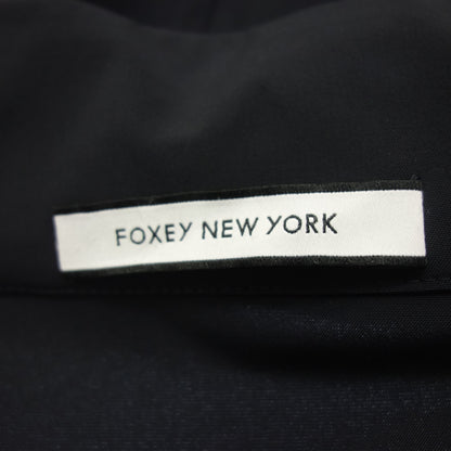 極美品◆フォクシー ニューヨーク コート レイニーコクーン 33503 レディース ネイビー系 サイズ40 FOXEY NEW YORK【AFB28】