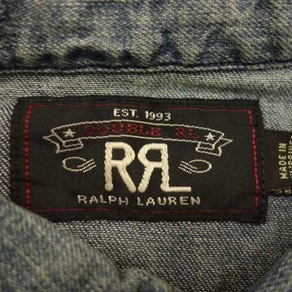 新品同様◆ダブルアールエル ラルフ ローレン ウェスタンデニムシャツ メンズ ブルー系 Sサイズ RRL RALPH LAUREN【AFB15】