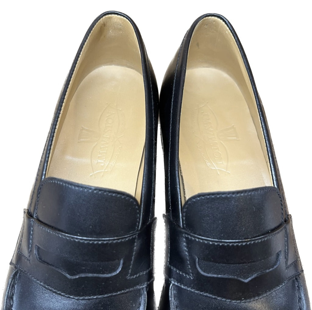 Very good condition ◆ JM Weston Women's Leather Shoes Loafers 180 82 Last Black 4.5D JMWESTON 