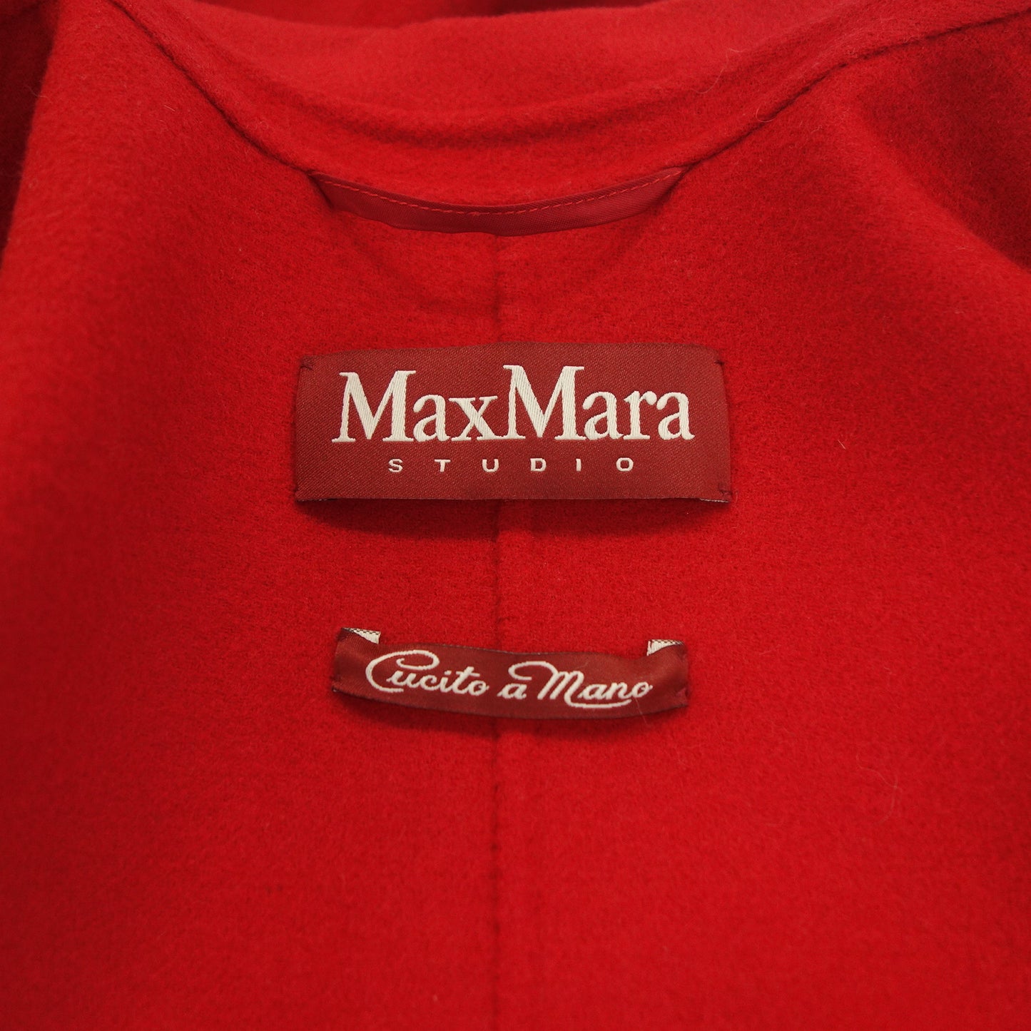 Max Mara Studio 束带大衣长款 Cucito Amano 女式红色 USA2 MaxMara [AFA20] [二手] 
