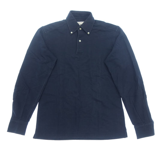 Good condition ◆ Gilover Ships Custom Made Polo Shirt Long Sleeve Cotton Navy Size S GUY ROVER SHIPS [AFB4] 