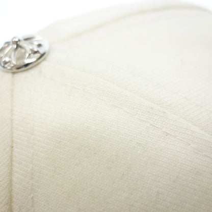 Used CHROME HEARTS Baseball Cap Embroidered Logo Size 59.6cm White 2238-304-2715 CHROME HEARTS [AFI20] 