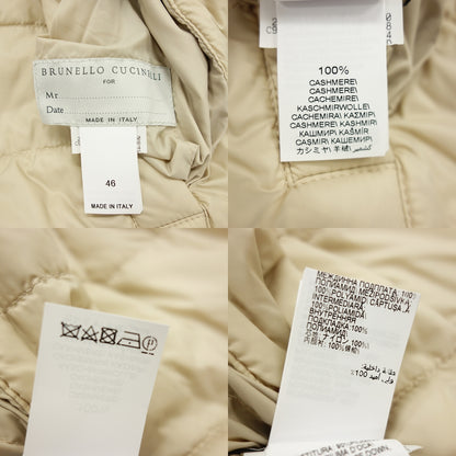 中古◆ブルネロクチネリ ダウンベスト カシミア メンズ サイズ46 ネイビー系 BRUNELLO CUCINELLI【AFA18】