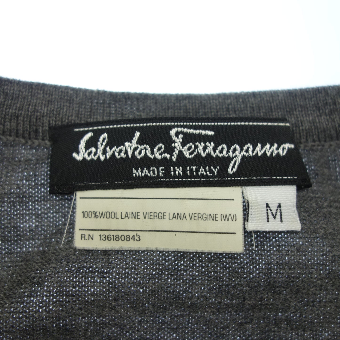 Salvatore Ferragamo Knit Sweater Gancini Gold Hardware Women's M Gray Salvatore Ferragamo [AFB16] [Used] 