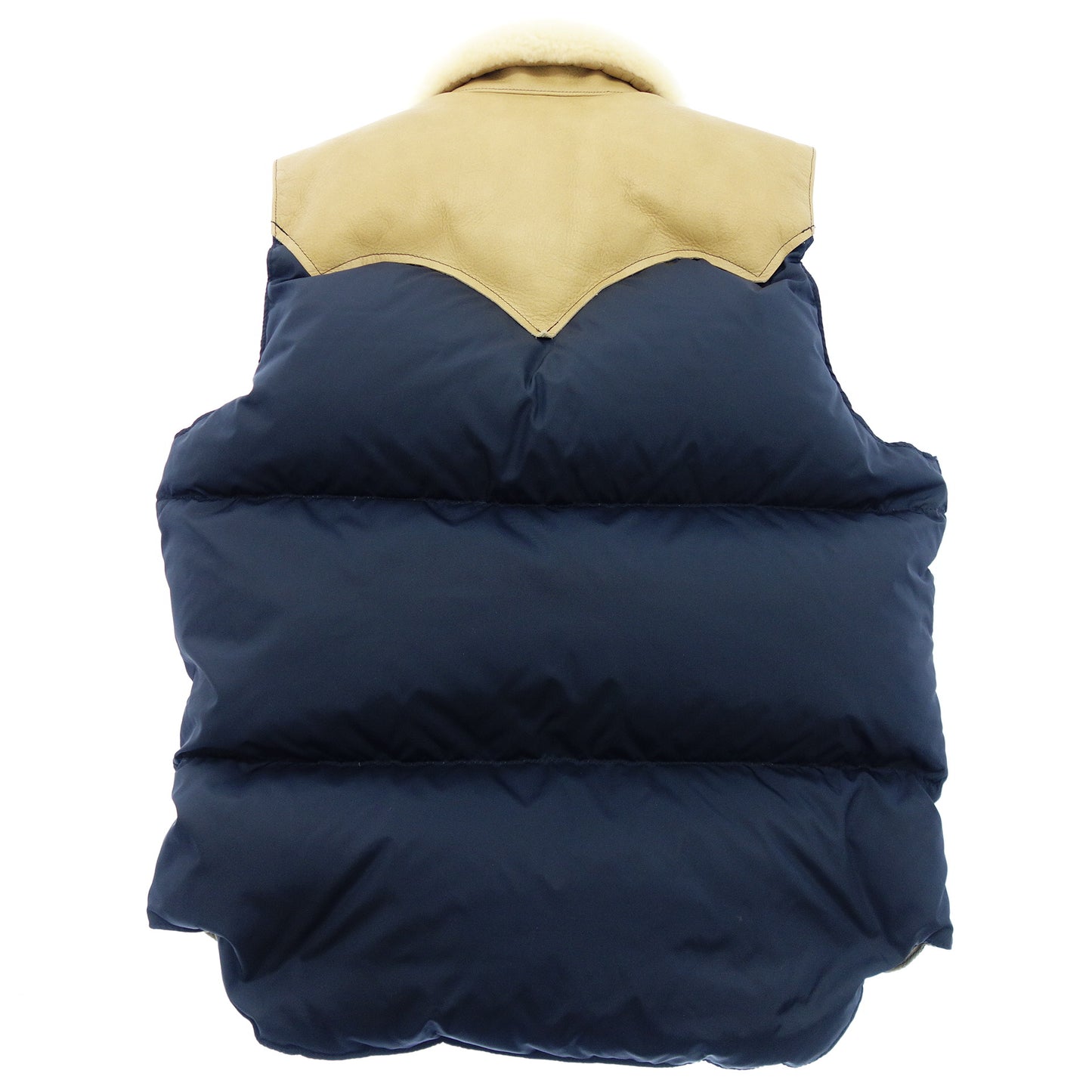 新品同様◆ロッキーマウンテンフェザーベッド ダウンベスト クリスティ サイズ38 茶×紺 メンズ Rocky Mountain Featherbed CHRISTY VEST【AFA10】