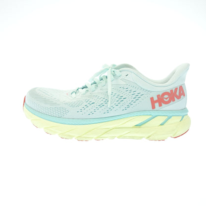 美品◆ホカオネオネ スニーカー W CLIFTON 7 ライトブルー 24.5cm HOKA ONE ONE【AFC41】