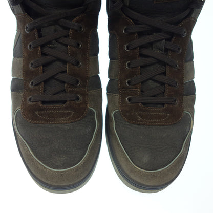 Good condition ◆ Louis Vuitton leather sneakers high-cut suede LV logo men's 8 multicolor LOUIS VUITTON [AFC54] 