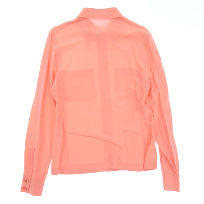 Used ◆CHANEL Shirt Silk Vintage Logo Button Ladies Pink CHANEL [AFB1] 