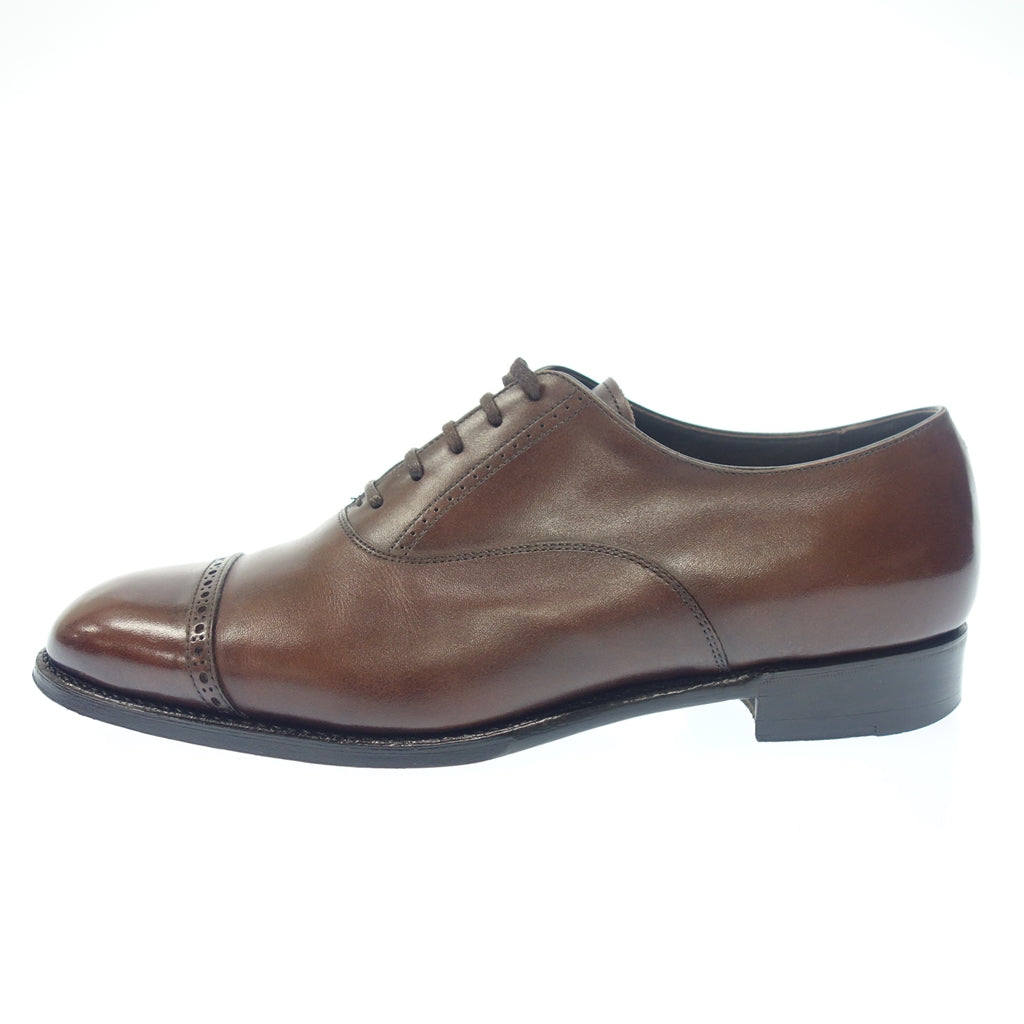 Good condition ◆ Sanyo Yamacho Leather Shoes Punched Cap Toe Yuya Men's 6.5 Brown [LA] 