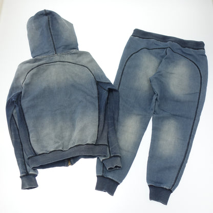 Very good condition◆Unopiuunouguaretore Relax Sweat Setup Denim Style Size S Men's Indigo 1PIU1UGUALE3 RELAX [AFB26] 