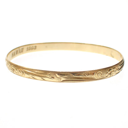 Good condition◆Hawaiian jewelry gold bracelet bangle 14K 15.42g [AFI13] 