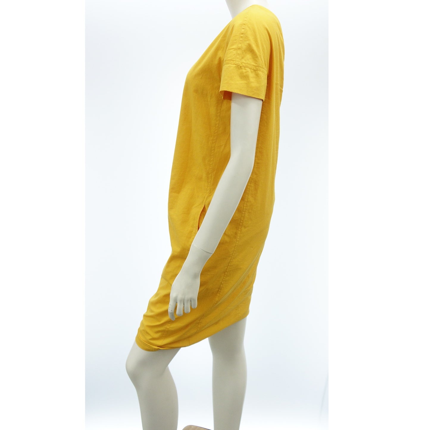 Good condition◆Hermes Cotton Dress V-neck Women's Yellow Size 34 HERMES [AFB9] 