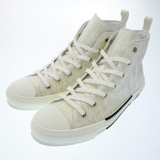Very good condition ◆ Dior High Top Sneakers Dior Oblique 3SH118YNT Men's 46 White Dior [AFD5] 