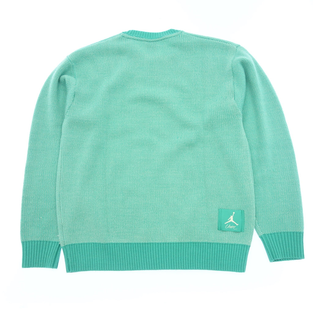 Like new ◆ Nike x Jordan Union collaboration crew neck knit sweater 23SS DV7355-348 Men's Green Size L NIKE x JORDAN UNION SWEATER [AFA22] 