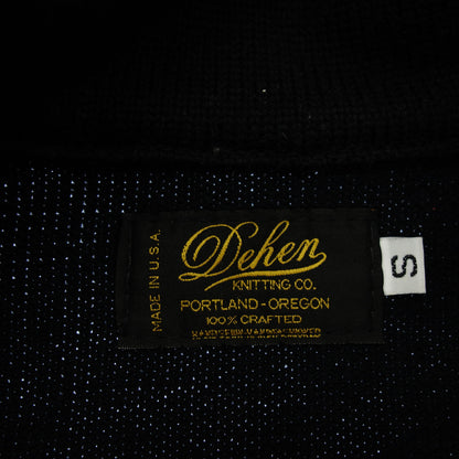 Used DEHEN Knit Half Zip Wool Men's S White x Black DEHEN [AFB11] 